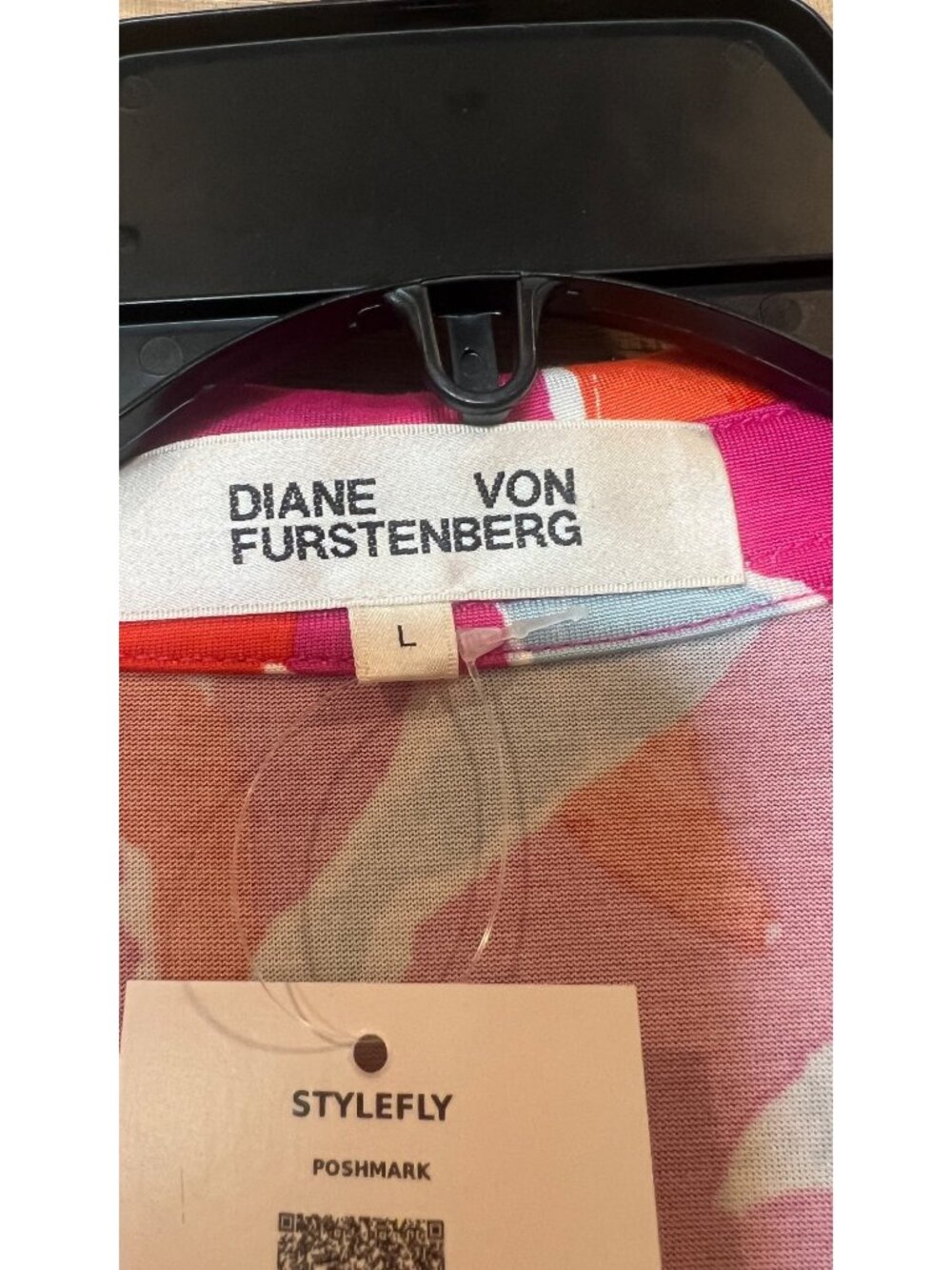 Diane von Furstenberg Sana Two pink wrap Dress size L - Picture 6 of 10